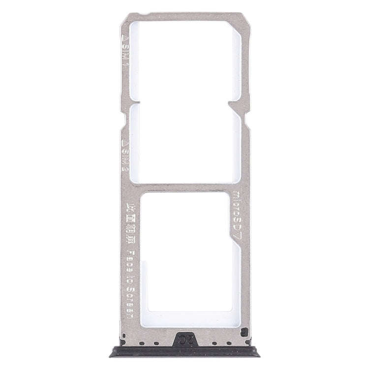 For OPPO A73 / F5 2 x SIM Card Tray + Micro SD Card Tray (Black)
