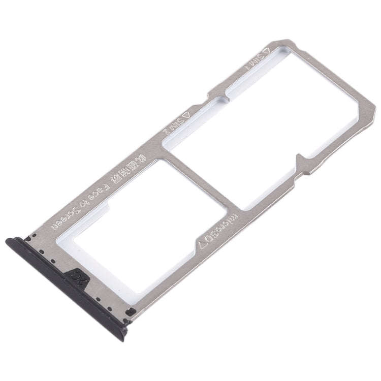 For OPPO A73 / F5 2 x SIM Card Tray + Micro SD Card Tray (Black)