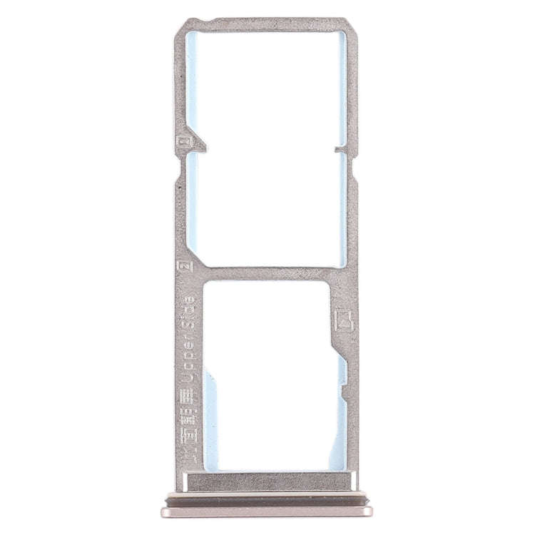 For Vivo Y69 2 x SIM Card Tray + Micro SD Card Tray (Gold)
