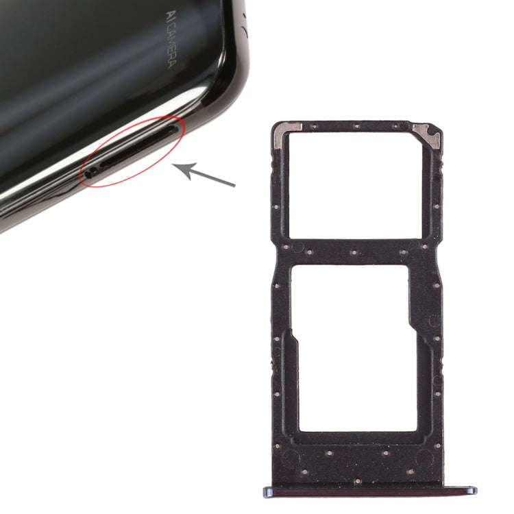 SIM Card Tray + SIM Card Tray / Micro SD Card Tray for Huawei Honor 10 Lite / P smart (2019)(Blue)