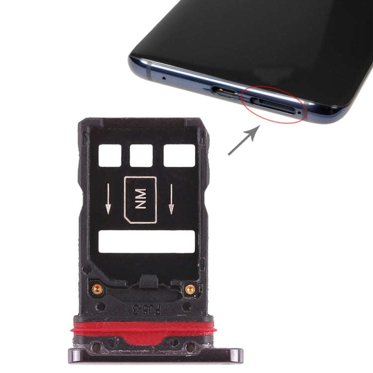 2 x SIM Card Tray for Huawei Mate 20 Pro (Black)