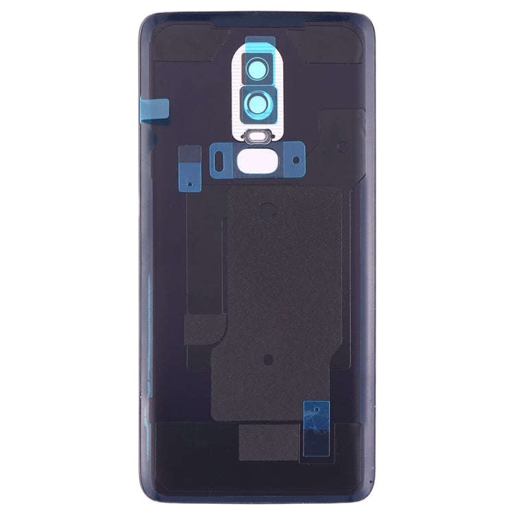 For OnePlus 6 Frosted Battery Back Cover with Camera Lens (Black)