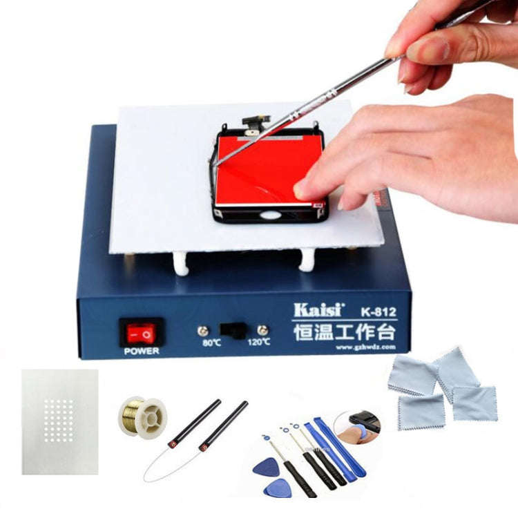 Kaisi K-812 Constant Temperature Heating Plate LCD Screen Open Separator Desoldering Station, US ...