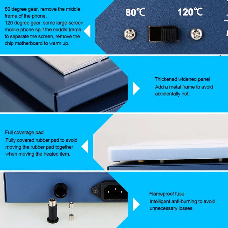Kaisi K-816 Constant Temperature Heating Plate LCD Screen Open Separator Desoldering Station With...