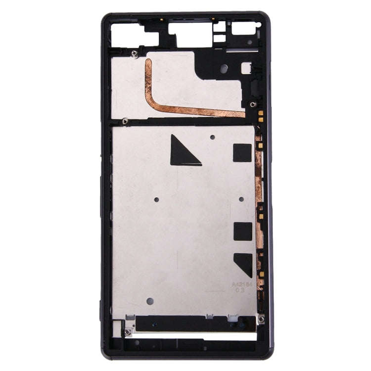 Single SIM Front Housing LCD Frame Bezel for Sony Xperia Z3(Black)