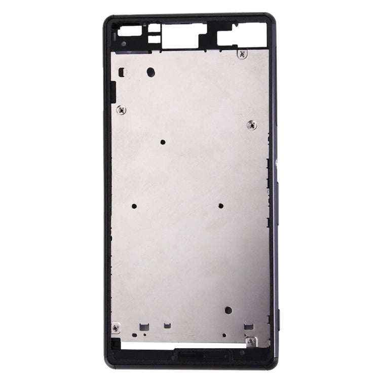 Single SIM Front Housing LCD Frame Bezel for Sony Xperia Z3(Black)