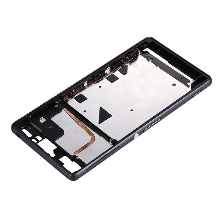 Single SIM Front Housing LCD Frame Bezel for Sony Xperia Z3(Black)