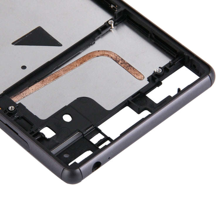 Single SIM Front Housing LCD Frame Bezel for Sony Xperia Z3(Black)