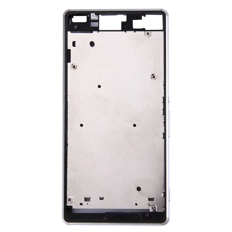Single SIM Front Housing LCD Frame Bezel for Sony Xperia Z3(White)