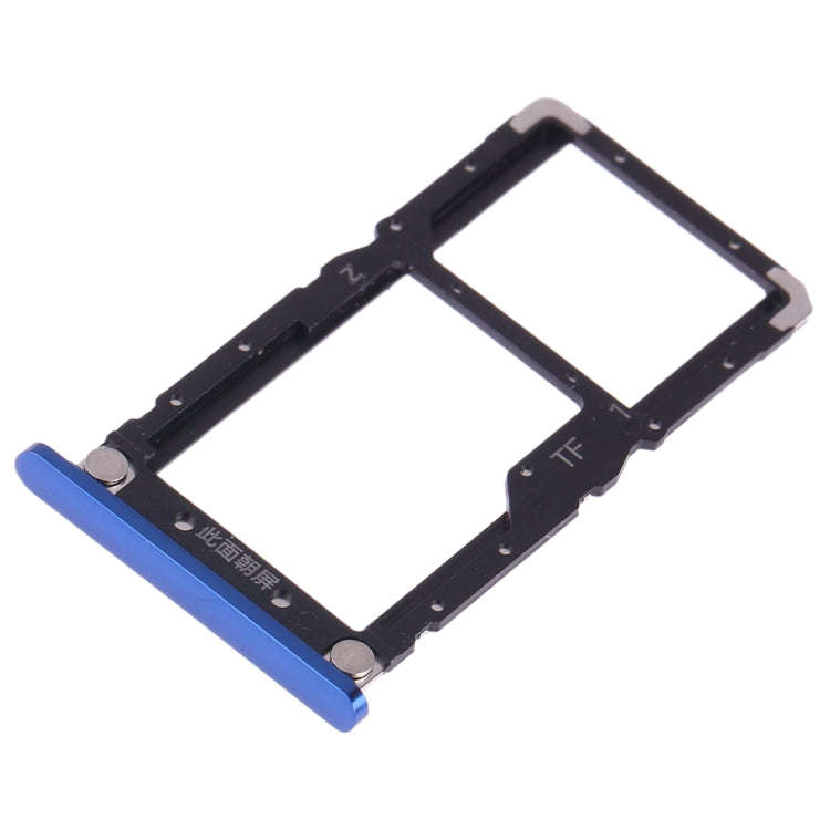 SIM Card Tray + SIM Card / Micro SD Card for Xiaomi Mi 8 Lite(Blue)