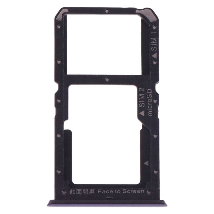 For OPPO A9 SIM Card Tray + SIM Card / Micro SD Card (Blue)