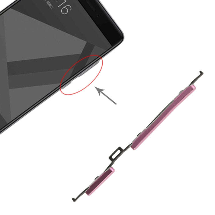 Power Button and Volume Control Button for Xiaomi Redmi Note 4X(Pink)