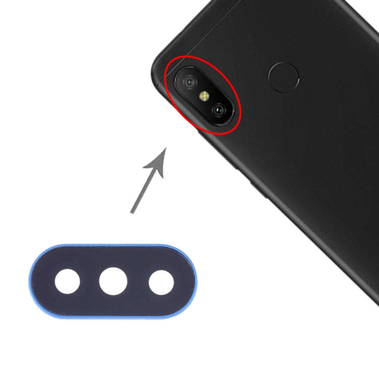 10 PCS Camera Lens Cover for Xiaomi Redmi 6 Pro / MI A2 Lite(Blue)