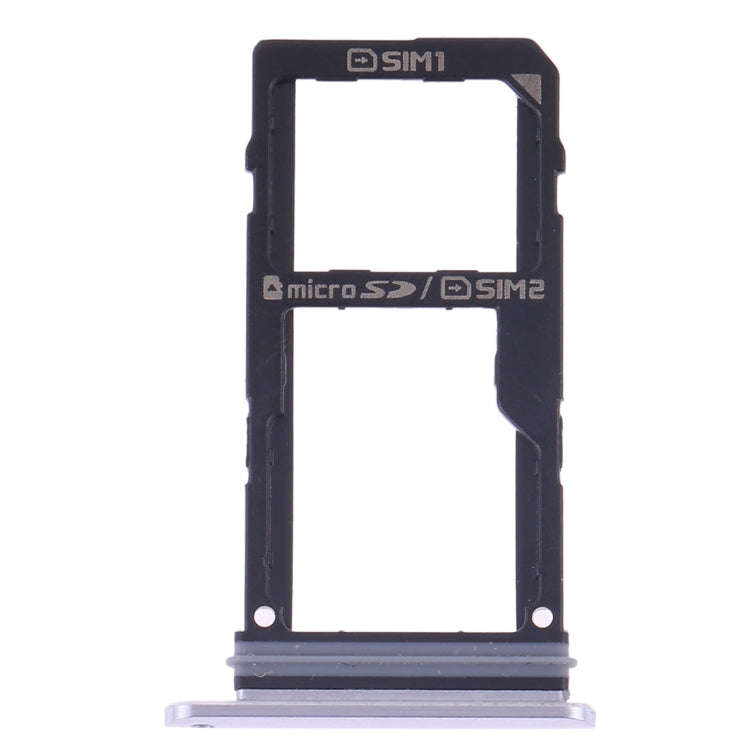 SIM Card Tray + SIM Card Tray / Micro SD Card Tray for LG V30 VS996 LS998U H933 LS998U (Silver)