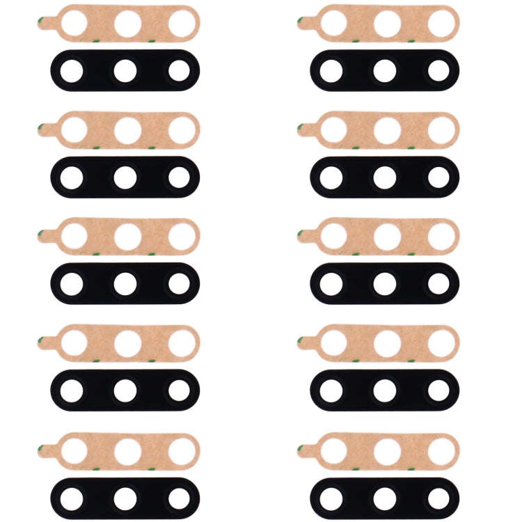 10 PCS Back Camera Lens for LG V40 ThinQ (Black)