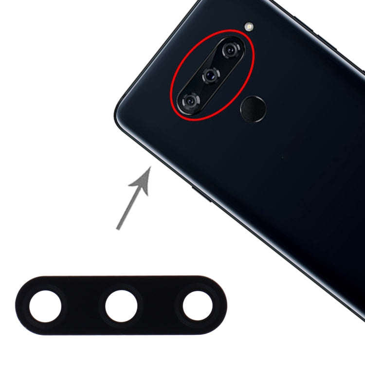 10 PCS Back Camera Lens for LG V40 ThinQ (Black)