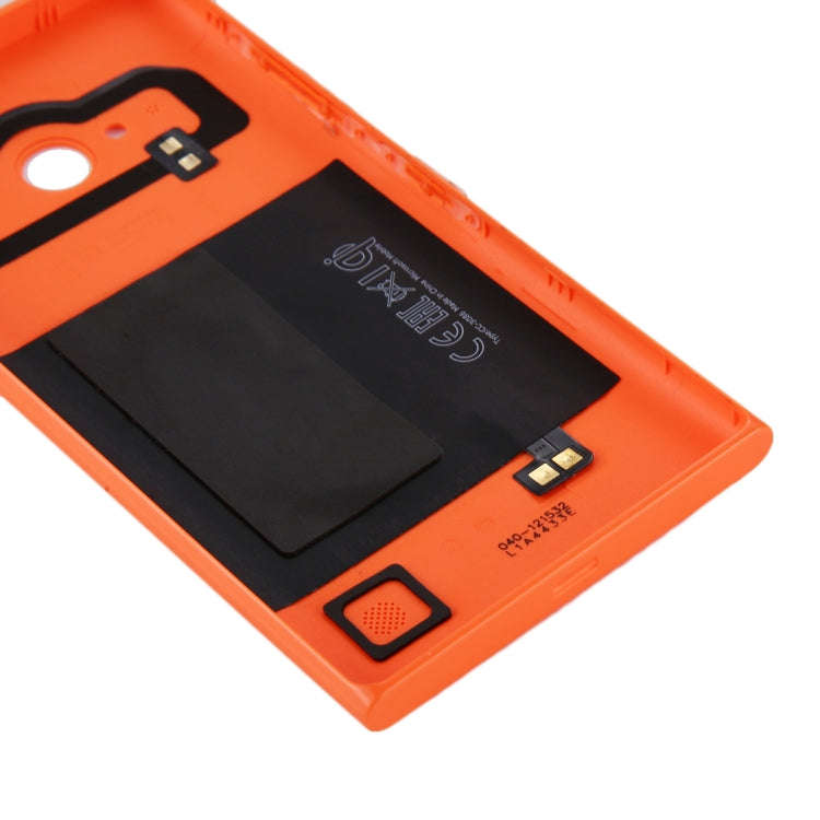 Solid Color NFC Battery Back Cover for Nokia Lumia 735 (Orange)