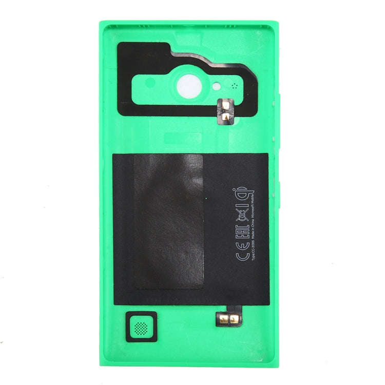 for Nokia Lumia 735 Solid Color NFC Battery Back Cover(Green)