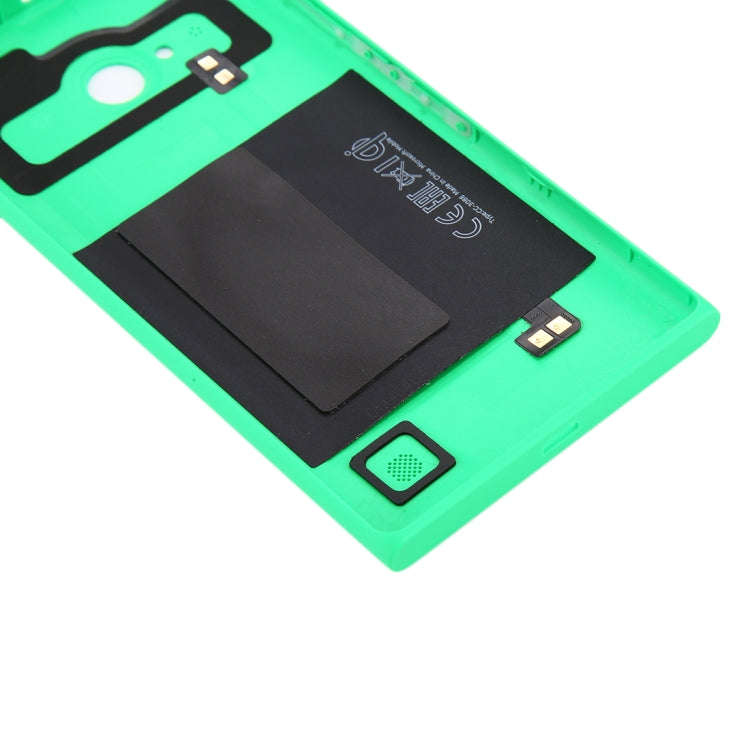 for Nokia Lumia 735 Solid Color NFC Battery Back Cover(Green)