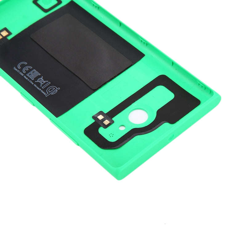 for Nokia Lumia 735 Solid Color NFC Battery Back Cover(Green)