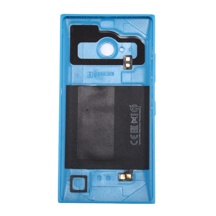 for Nokia Lumia 735 Solid Color NFC Battery Back Cover(Blue)