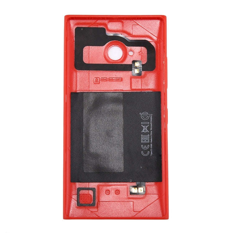 for Nokia Lumia 735 Solid Color NFC Battery Back Cover(Red)
