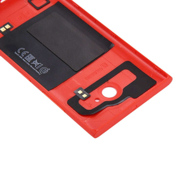 for Nokia Lumia 735 Solid Color NFC Battery Back Cover(Red)