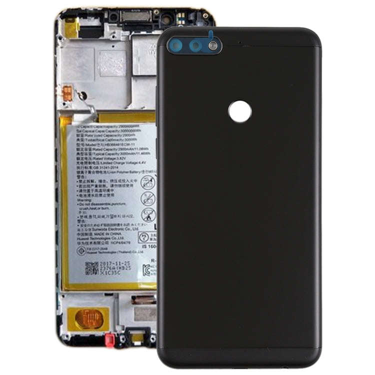 Back Cover with Side Keys for Huawei Honor Play 7C(Black)