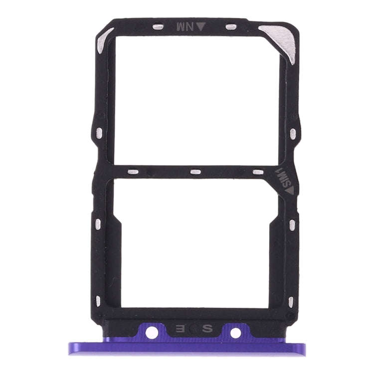 SIM Card Tray + NM Card Tray for Huawei Nova 5(Purple)