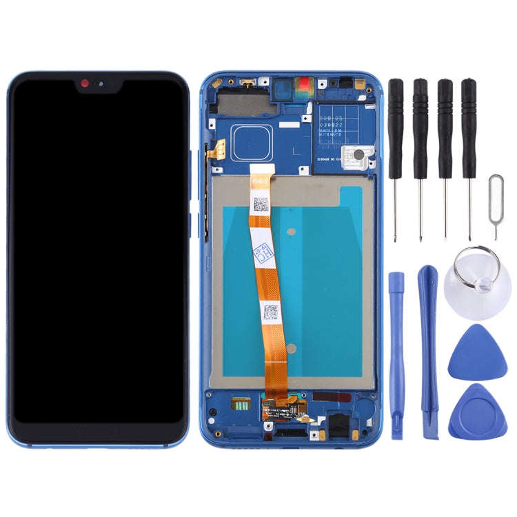 OEM LCD Screen for Huawei Honor 10 Digitizer Full Assembly with Frame (Blue)