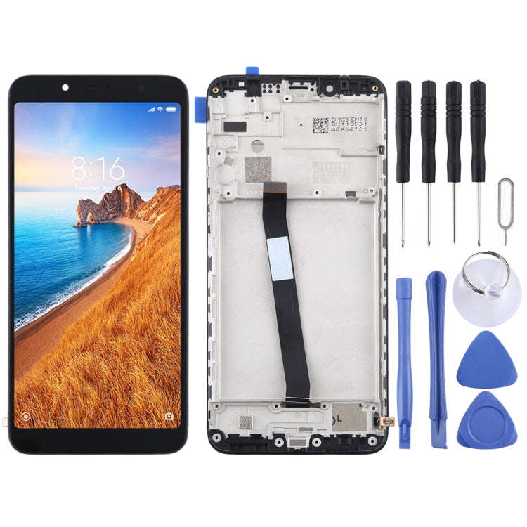TFT LCD Screen for Xiaomi Redmi 7A Digitizer Full Assembly with Frame(Black)