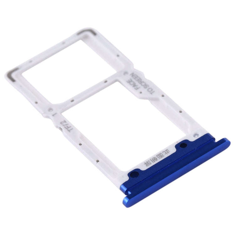 SIM Card Tray + SIM Card Tray / Micro SD Card Tray for Xiaomi Mi CC9 (Blue)