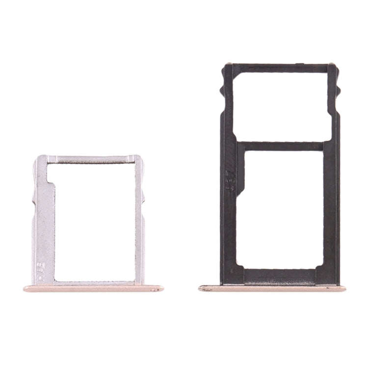 For Huawei Honor 5X / GR5 Micro SIM Card Tray + Nano SIM & Micro SD Card Tray(Gold)