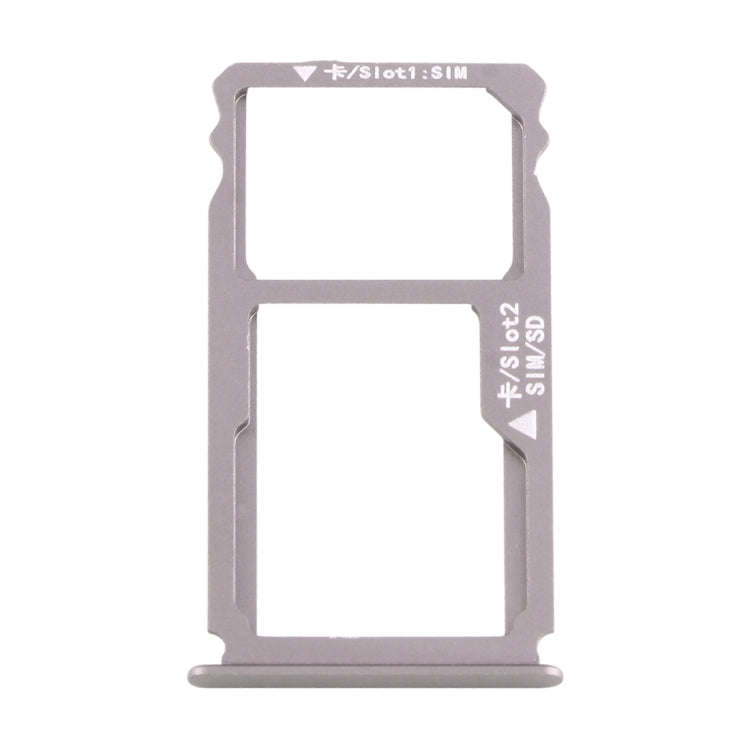 For Huawei Mate S Nano SIM Card Tray + Nano SIM / Micro SD Card Tray (Grey)