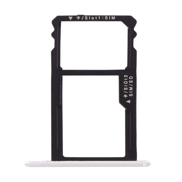 For Huawei Honor 7 Nano SIM Card Tray + Nano SIM / Micro SD Card Tray (Silver)