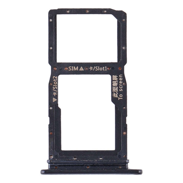 SIM Card Tray + SIM Card Tray / Micro SD Card Tray for Huawei Honor 9X / Honor 9X Pro(Black)