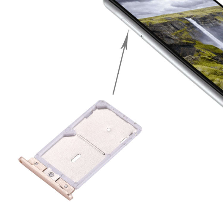 For Xiaomi Redmi Note 3 (MediaTek Version) SIM Card Tray(Gold)