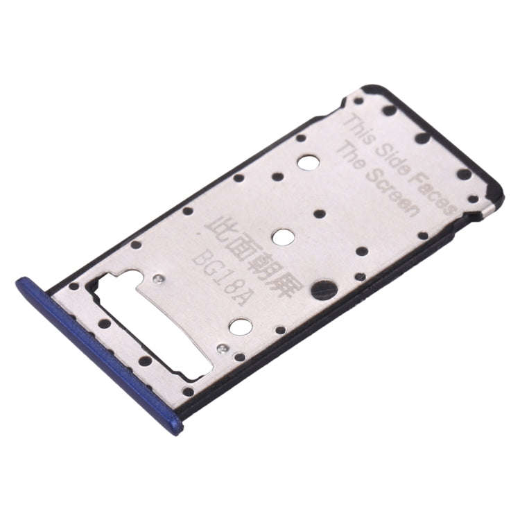 For Huawei Enjoy 7 Plus / Y7 Prime SIM Card Tray & SIM / Micro SD Card Tray(Dark Blue)
