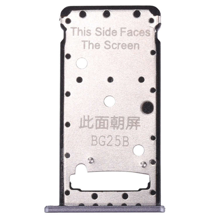 For Huawei Enjoy 7 Plus / Y7 Prime SIM Card Tray & SIM / Micro SD Card Tray(Grey)