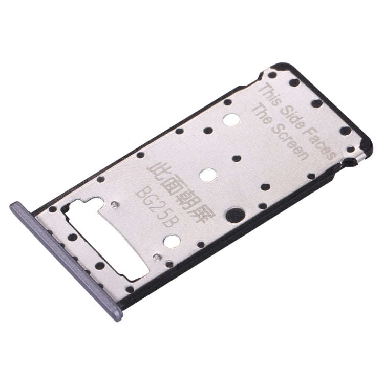 For Huawei Enjoy 7 Plus / Y7 Prime SIM Card Tray & SIM / Micro SD Card Tray(Grey)