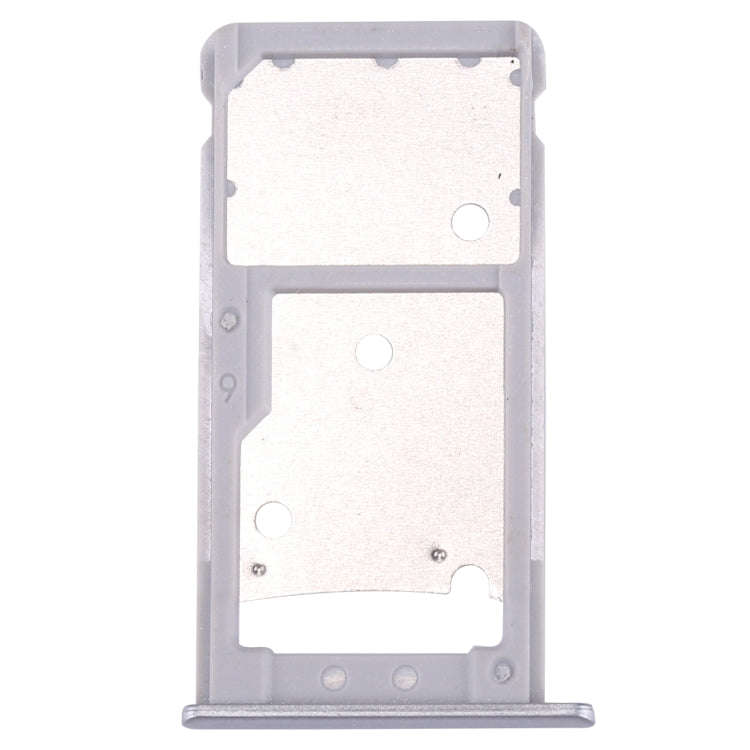 For Huawei Enjoy 7 Plus / Y7 Prime SIM Card Tray & SIM / Micro SD Card Tray(Silver)