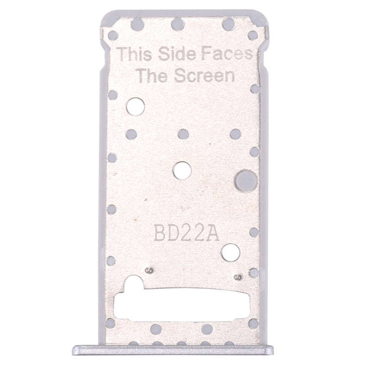 For Huawei Enjoy 7 Plus / Y7 Prime SIM Card Tray & SIM / Micro SD Card Tray(Silver)
