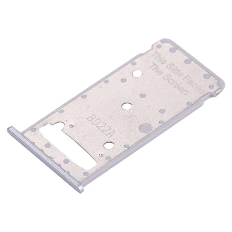 For Huawei Enjoy 7 Plus / Y7 Prime SIM Card Tray & SIM / Micro SD Card Tray(Silver)