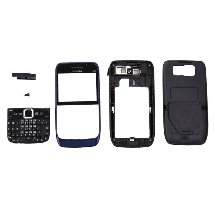 Full Housing Cover (Front Cover + Middle Frame Bezel + Battery Back Cover + Keyboard) for Nokia E...