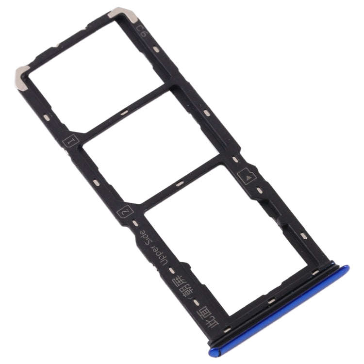 For Vivo S1 SIM Card Tray + SIM Card Tray + Micro SD Card Tray (Blue)