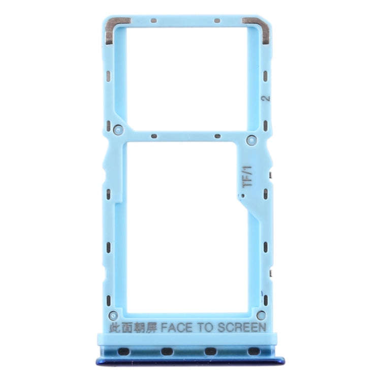 SIM Card Tray + SIM Card Tray / Micro SD Card Tray for Xiaomi Mi CC9e / Mi A3(Blue)