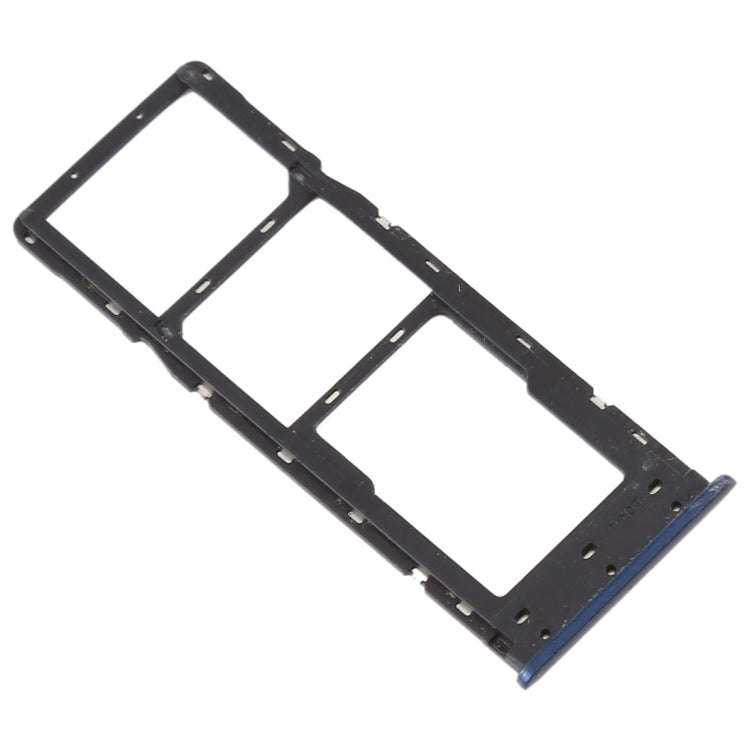 For Infinix X627 Smart 3 Plus SIM Card Tray + SIM Card Tray + Micro SD Card Tray (Blue)