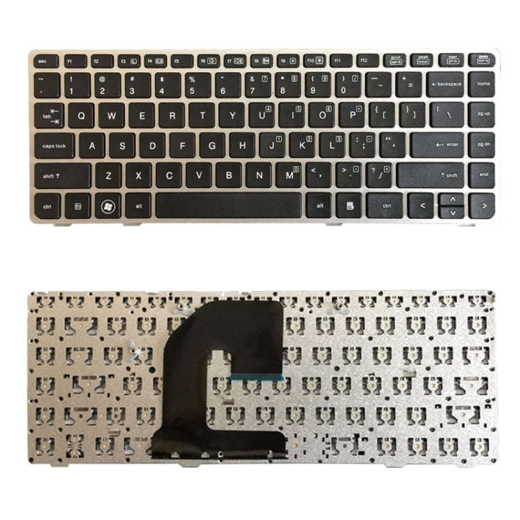 US Version Keyboard with Silver Frame for HP EliteBook 8470B 8470P 8470 8460 8460p 8460w ProBook ...