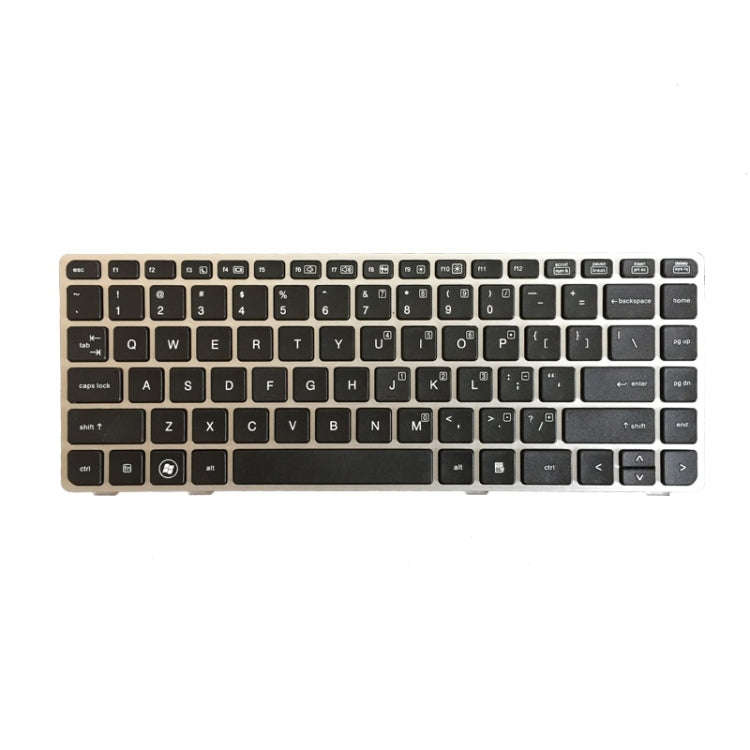 US Version Keyboard with Silver Frame for HP EliteBook 8470B 8470P 8470 8460 8460p 8460w ProBook ...