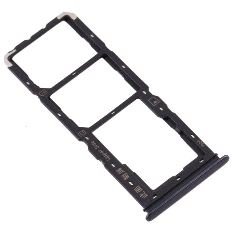 For Vivo U3x / U10 SIM Card Tray + SIM Card Tray + Micro SD Card Tray (Black)